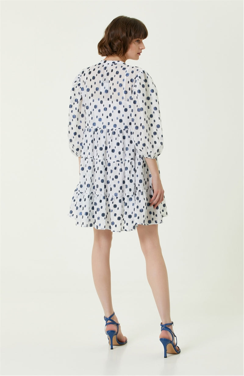 Network Mini Dress Blue/White