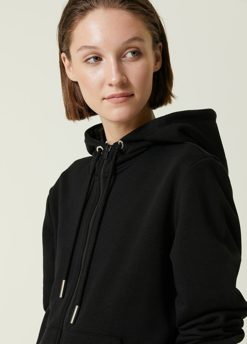 Beymen Collection Hooded Zippered Sweatshirt Black