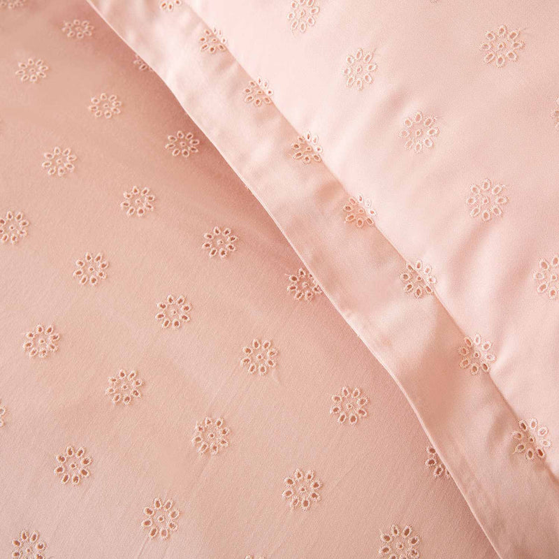 Chakra Bamboo Margarita Duvet Cover Set Dbl 200X220Cm Salmon