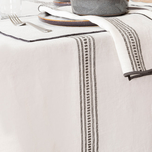 Chakra Mestiere Tablecloth 160X240Cm Grey/White