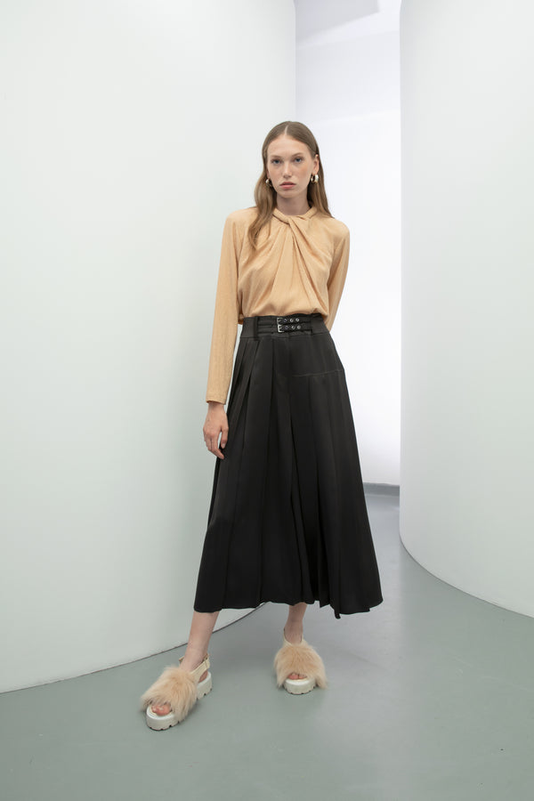 Baqa Double Belt Detail Trouser Black