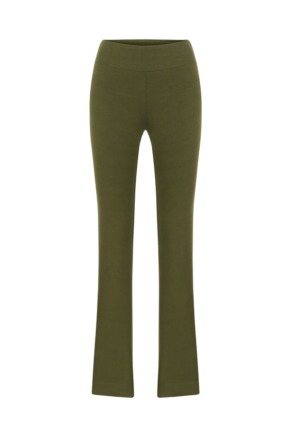 Nu High Waist Slim Fit Trouser Khaki