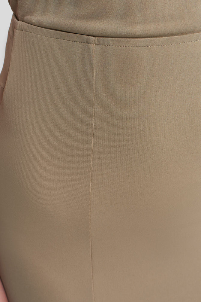 NU Solid Maxi Mermaid Skirt Bronze