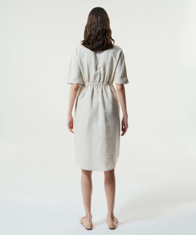 Machka Collar-Detail Dress Beige