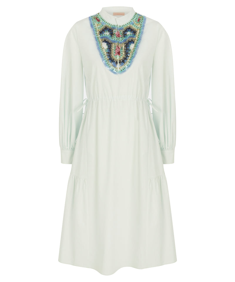 Machka Jewel Neck Midi Dress Mint