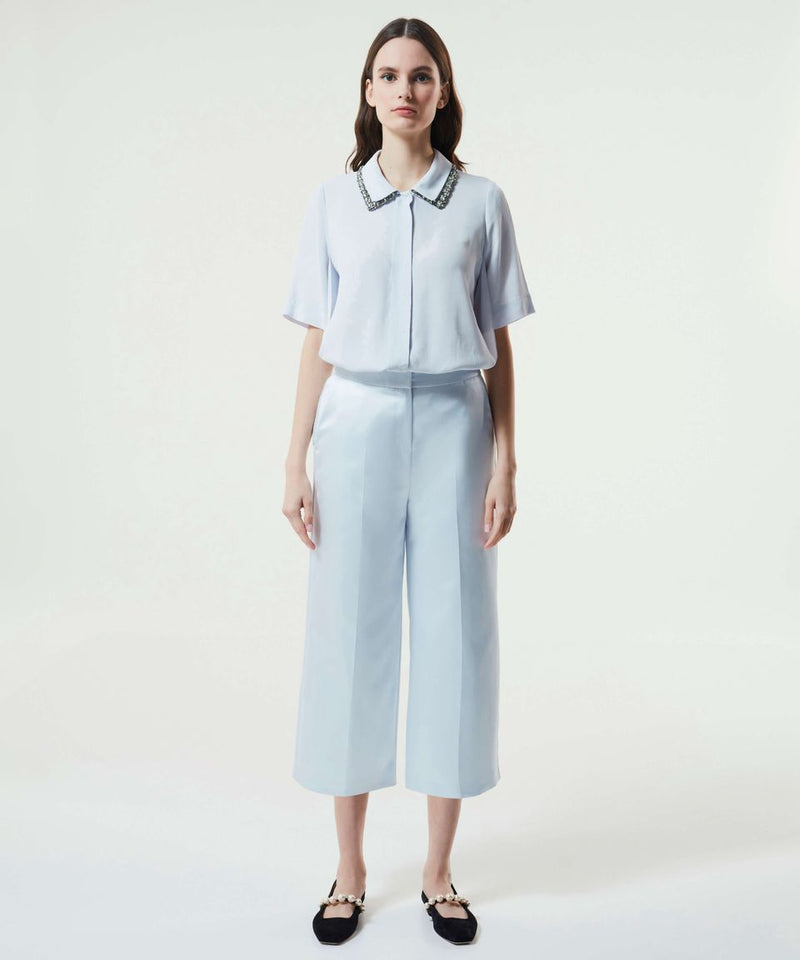 Machka Wide Leg Trouser Ice Blue