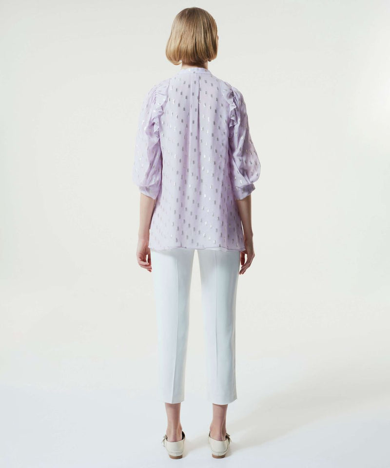 Machka Dotted Print Blouse Lilac