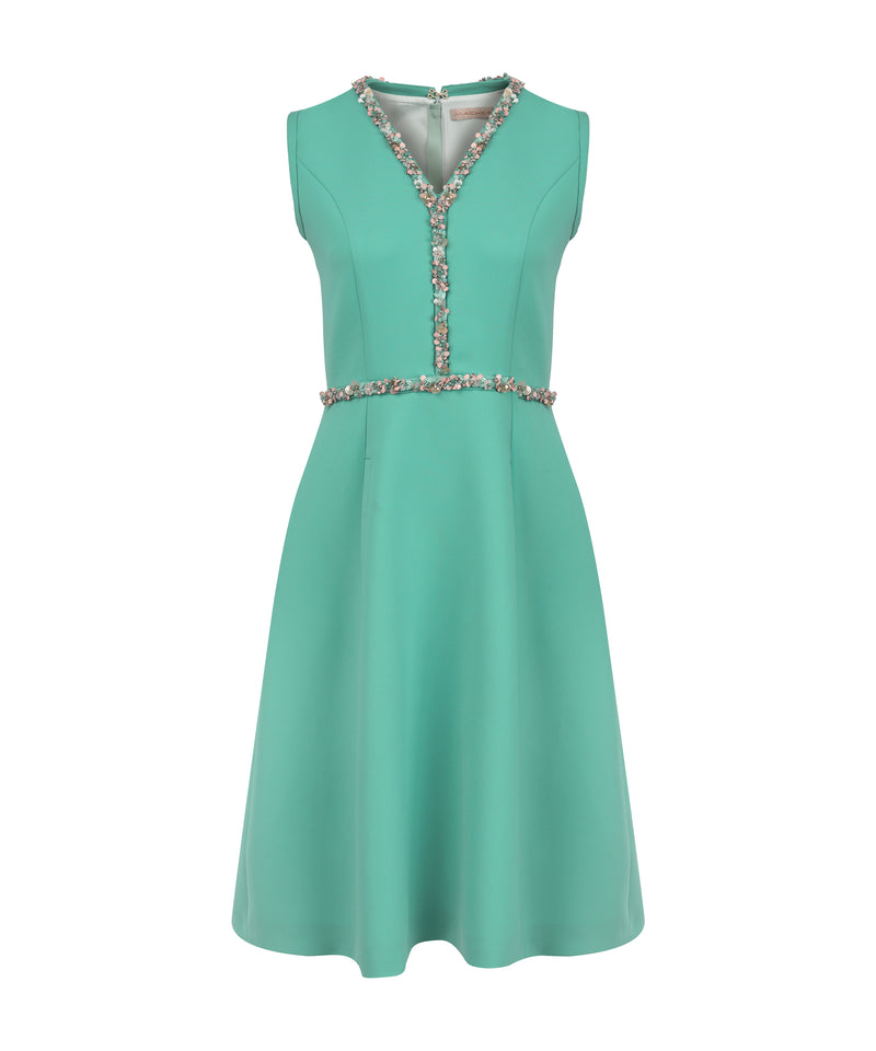 Machka Sleeveless Embellished Detail Dress Turquaz