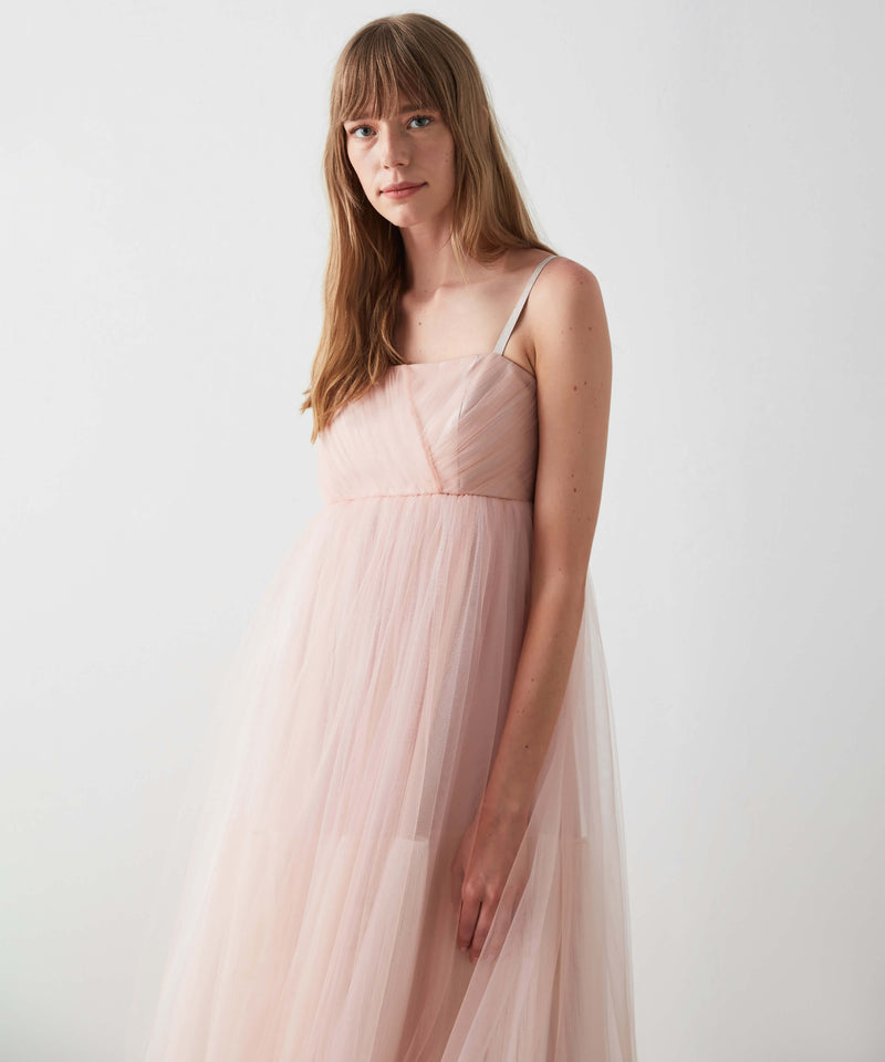 Machka Tulle Midi Dress Powder