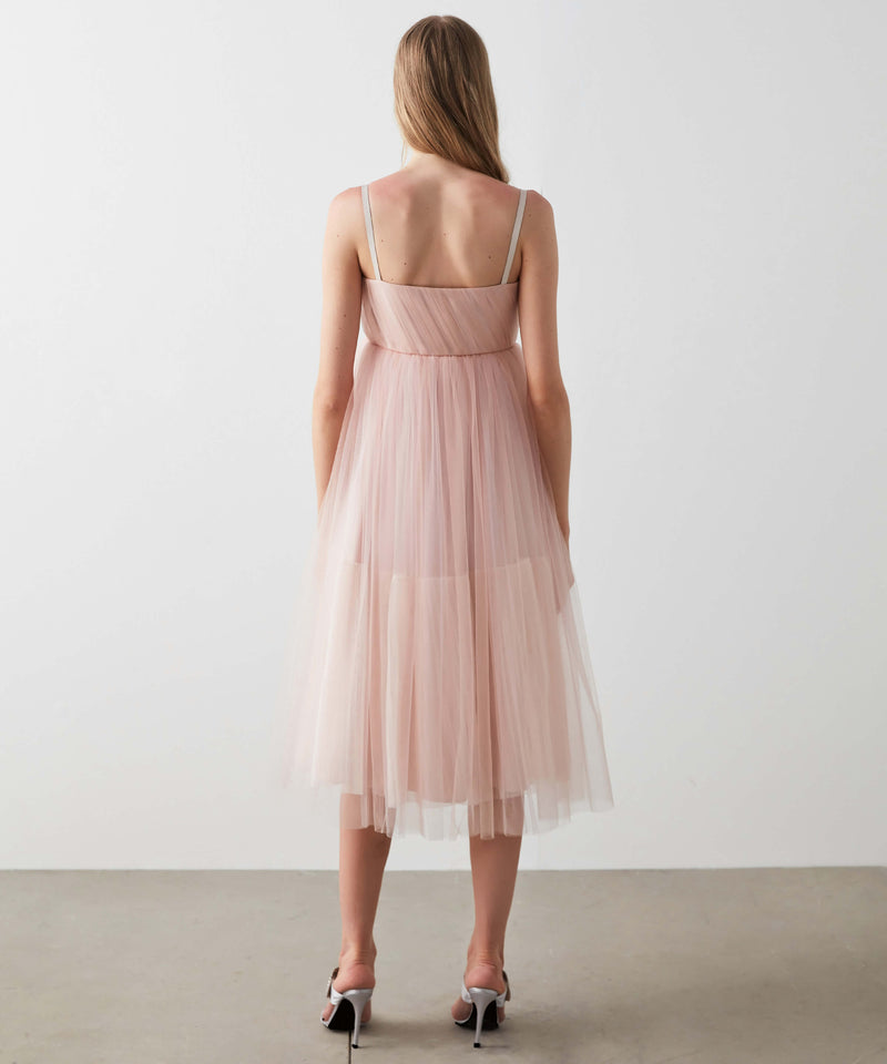 Machka Tulle Midi Dress Powder