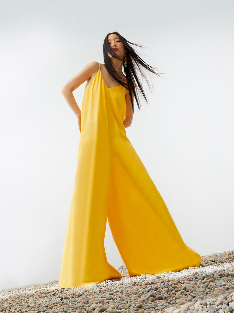 Nocturne Rope Suspended Jumpsuit Yellow