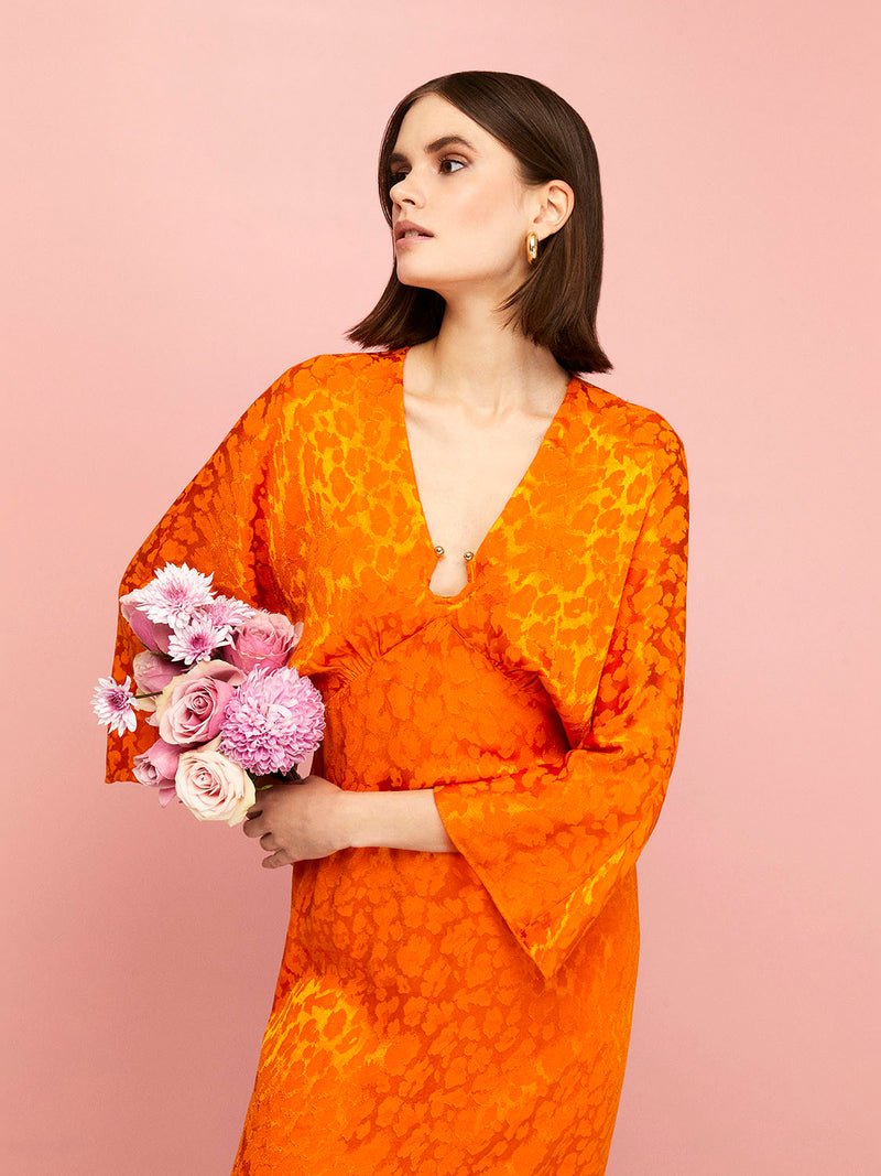 Nocturne Midi Dress Orange