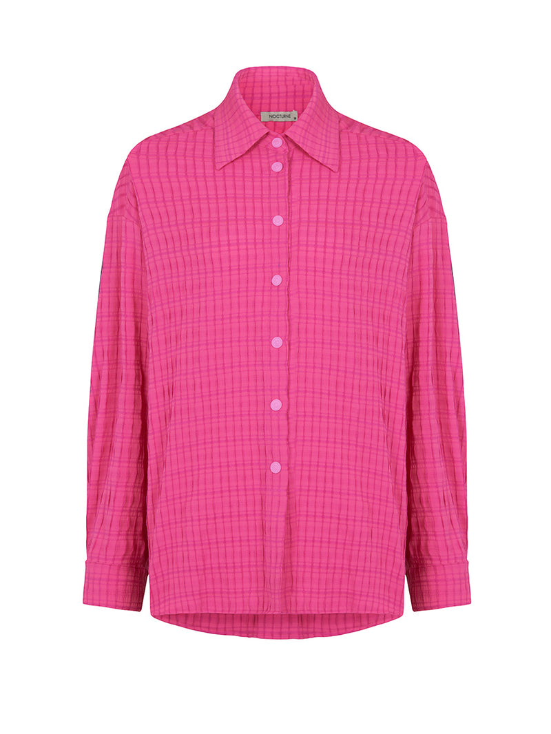 Nocturne Flowy Long Sleeve Shirt Fuchsia