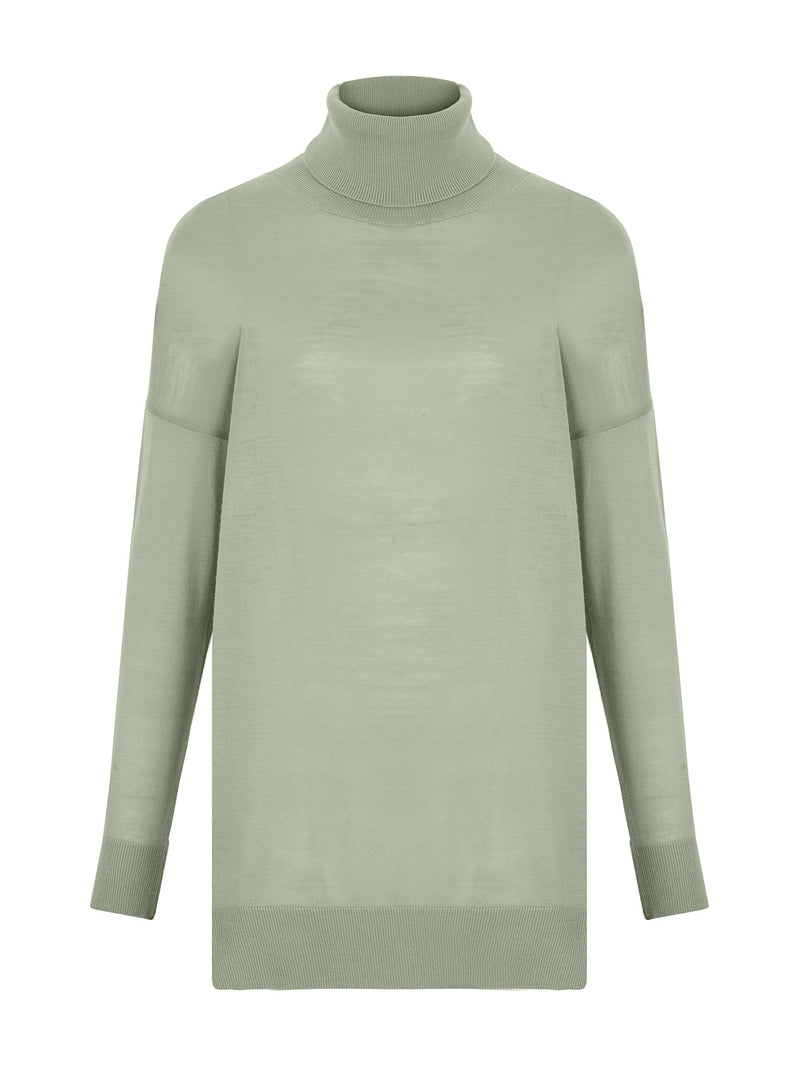 Nocturne Turtleneck Knit Sweater Khaki