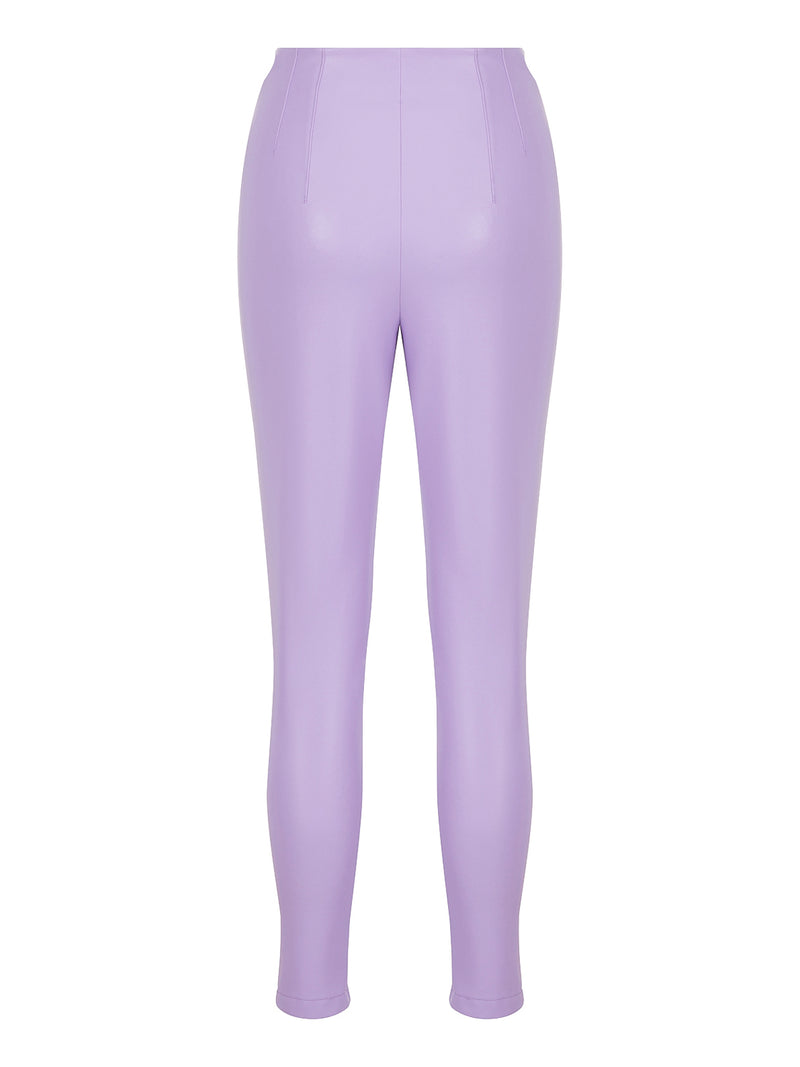 Nocturne Synthetic Leather Trousers Purple