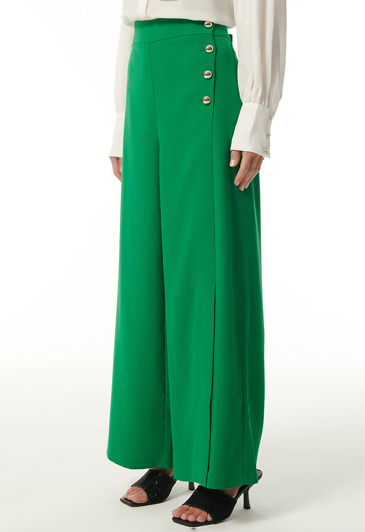 Choice Trousers With Metal Button Accessory Green