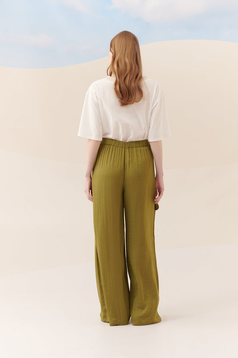 Roman Solid Cargo Pocket Trousers Green