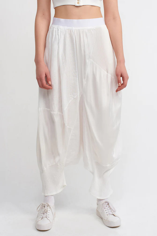 Nu Solid Harem Trousers Off White