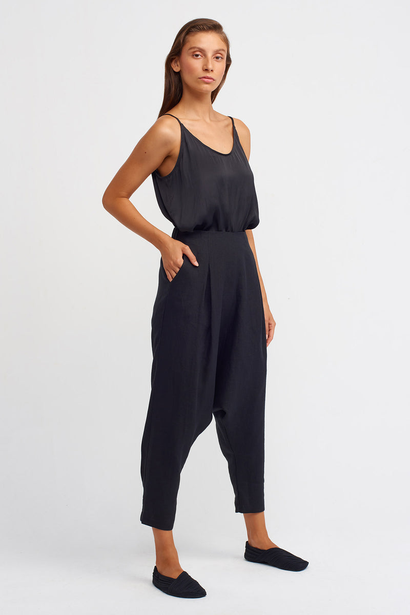 Nu High Waist Harem Trousers Black