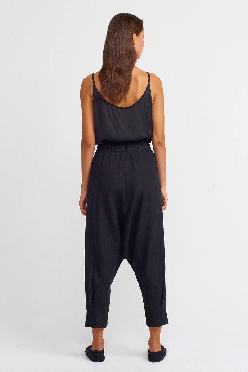 Nu High Waist Harem Trousers Black