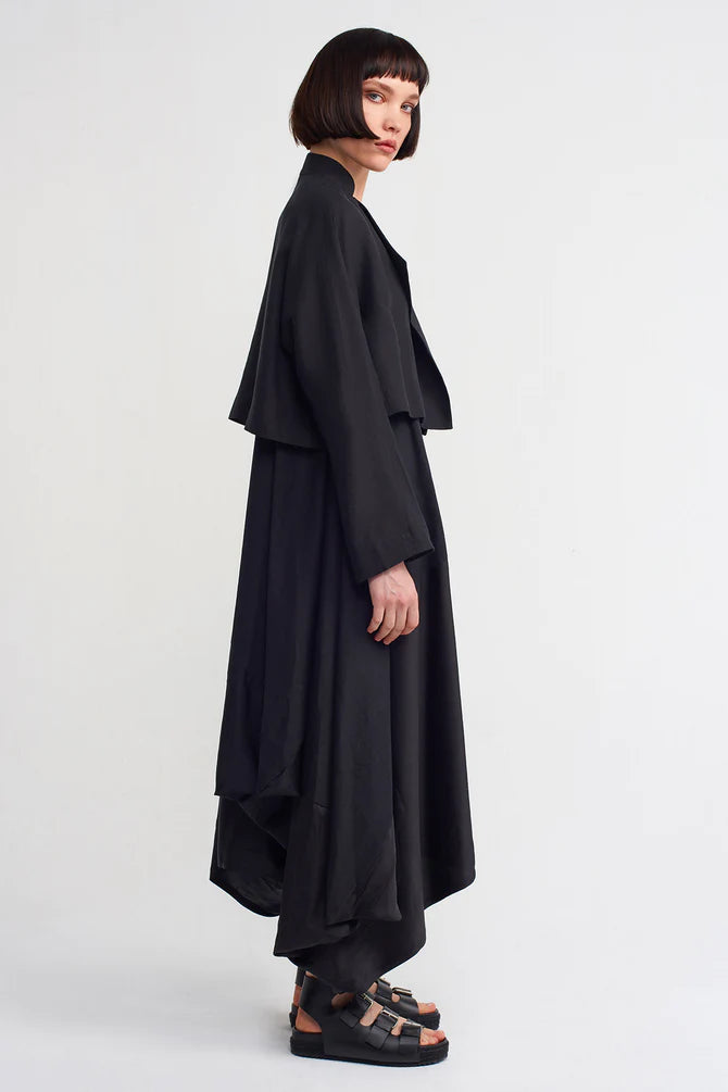 NU Open-Front Cropped Outerwear Black