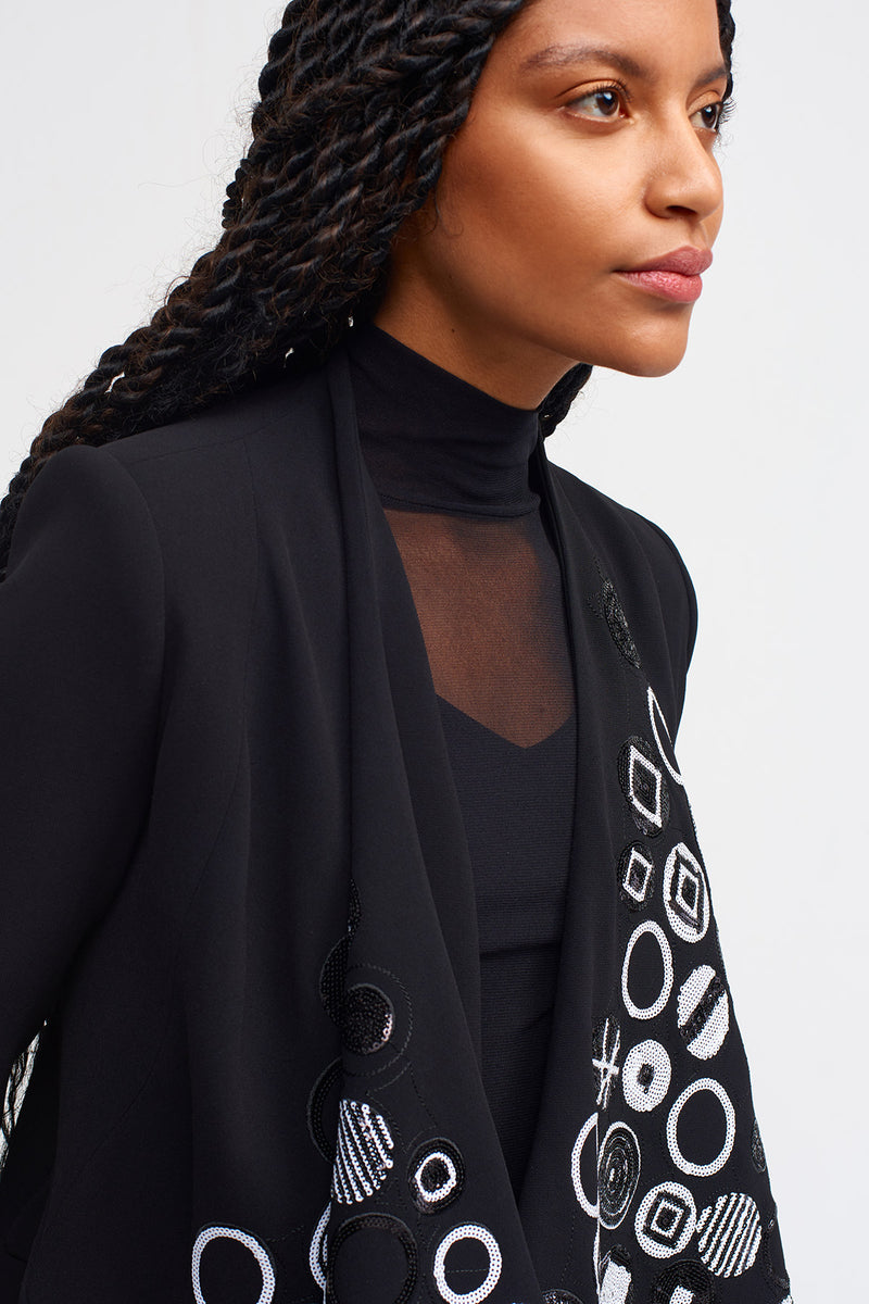 Nu Sequin-Embellished Jacket Black