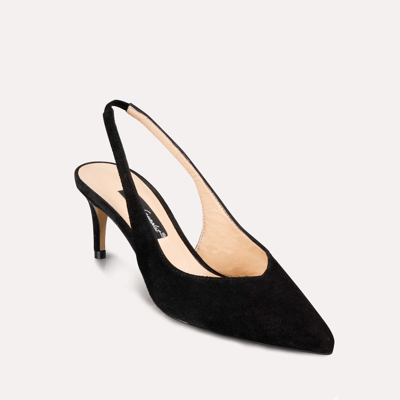 Neslihan Canpolat Leather Suede Rubber Stiletto Black