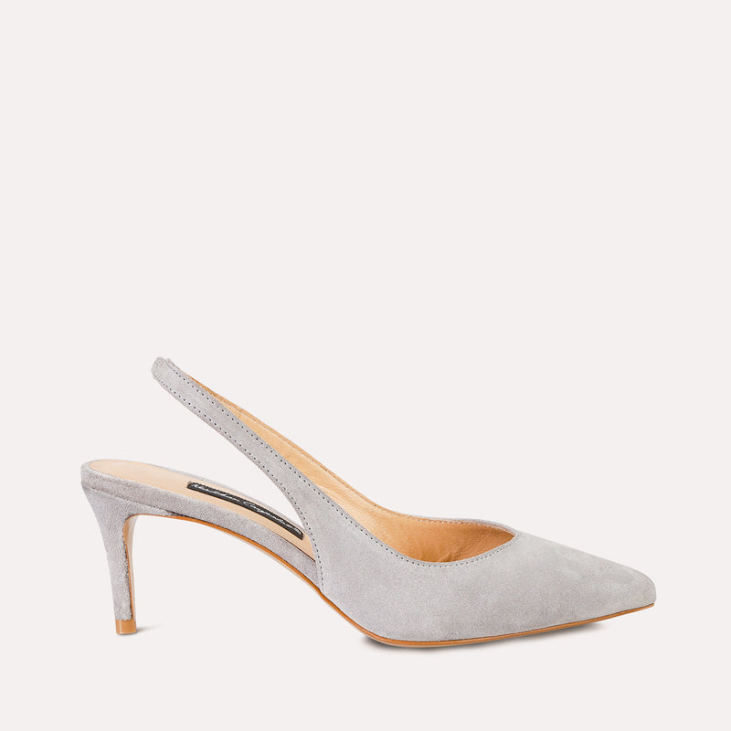 Neslihan Canpolat Leather Suede Rubber Stiletto Grey