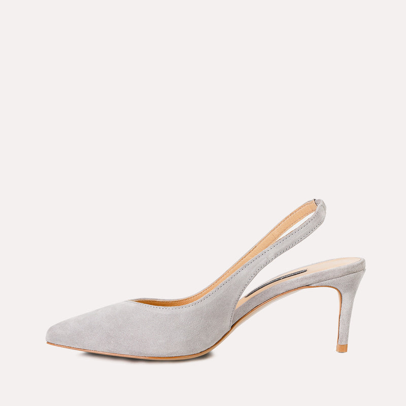 Neslihan Canpolat Leather Suede Rubber Stiletto Grey