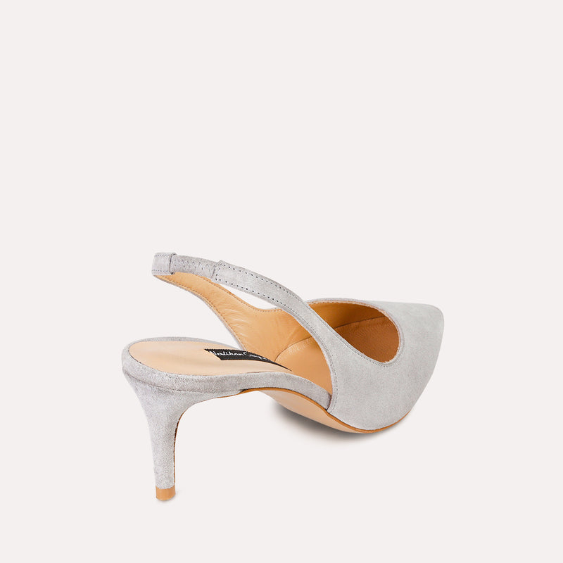 Neslihan Canpolat Leather Suede Rubber Stiletto Grey